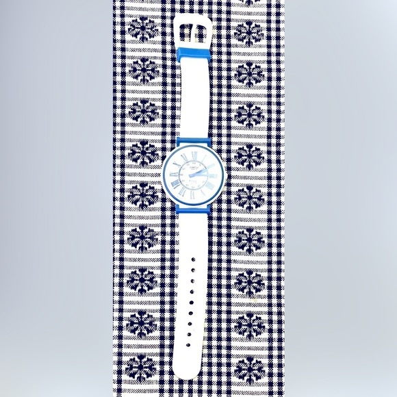 ARMITRON Rare Vintage 1990s AWATCH Quartz Analog Water Resistance 100 White Blue - Picture 3 of 6